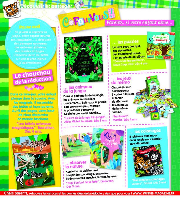 Notre ‪‎jeu‬ Faminimo dans la sélection de ce mois-ci de Winnie et ses amis.